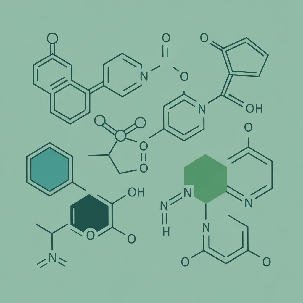 Botanical compounds illustration
