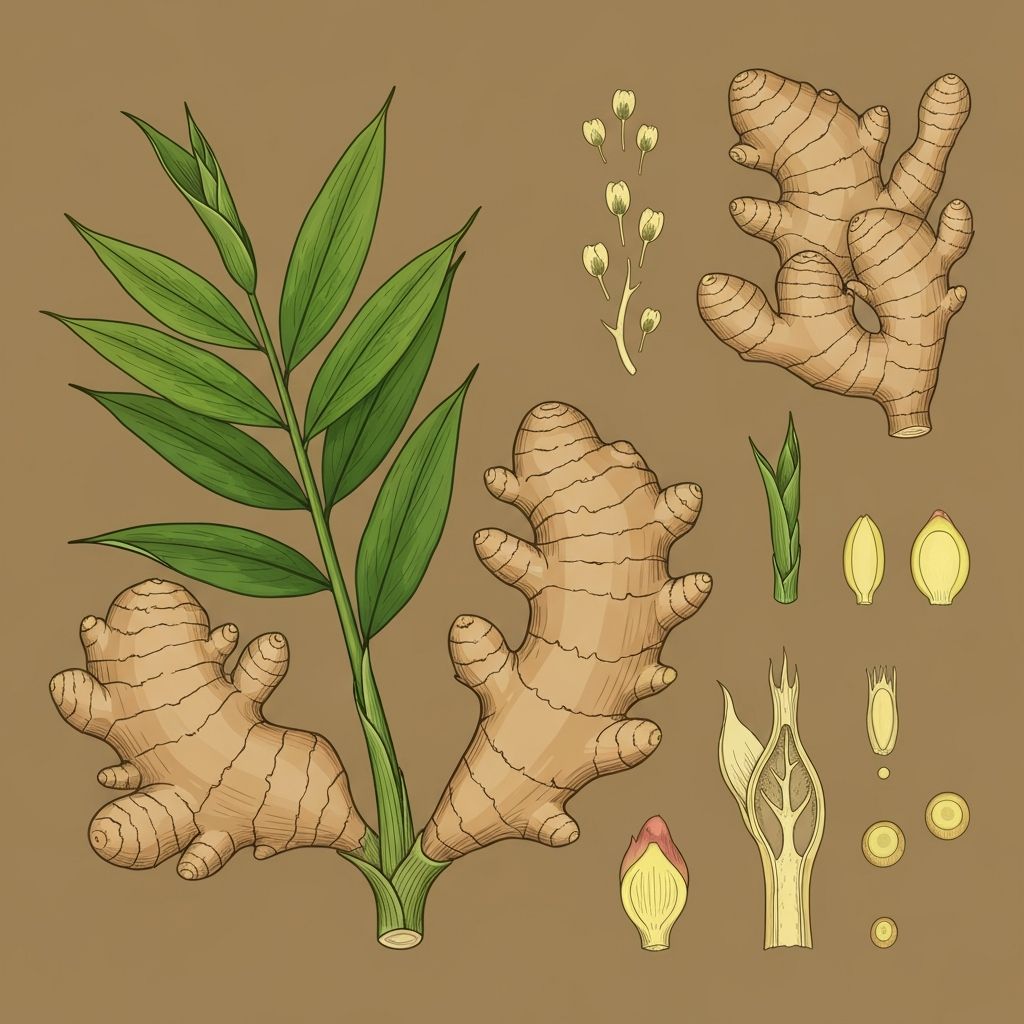 Ginger botanical illustration